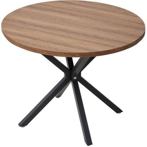 Table À Manger ¿ Table Ronde Design ¿ Bois Foncé ¿ 100 X 77 Cm (Lxh)