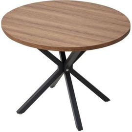 Table À Manger ¿ Table Ronde Design ¿ Bois Foncé ¿ 100 X 77 Cm (Lxh)
