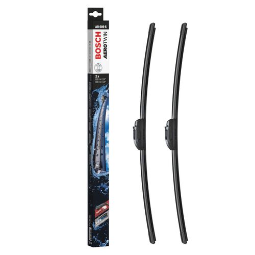 Bosch Balais D'essuie-Glace Plats Aerotwin Retrofit Ar609s, Longueur: 600mm/600mm - 1 Paire De Balais Avant