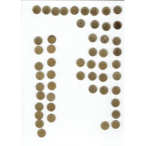 Lot De 52 Pieces De 5 Centimes De 1968 A 1998