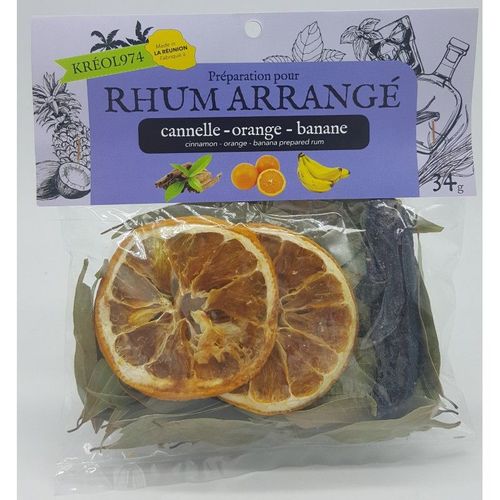 Cannelle-Orange-Banane - Préparation Rhum Arrangé Ile De La Réunion