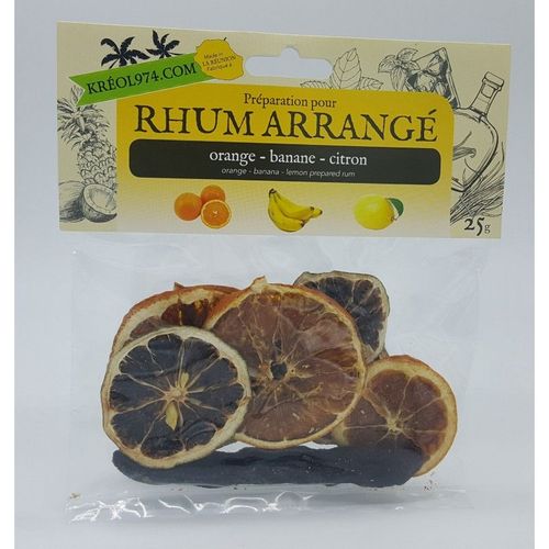 Orange-Banane-Citron- Préparation Rhum Arrangé Ile De La Réunion