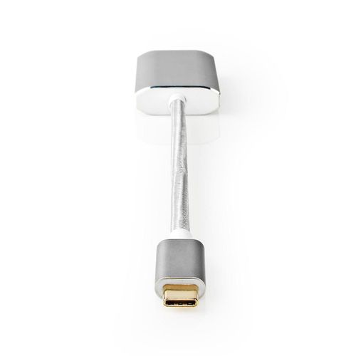 Nedis Adaptateur USB USB 3.2 Gen 1 USB-C? Mâle Mini DisplayPort 0.20 m Rond Plaqué or Nylon / Tressé Argent Sachet avec Fenetre
