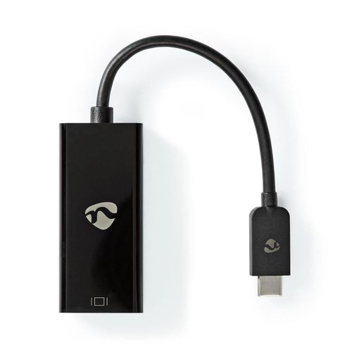 Nedis Adaptateur USB USB 3.2 Gen 1 USB Type-C? Mâle Mini DisplayPort 0.20 m Ronde Plaqué nickel PVC Noir Sac en plastique