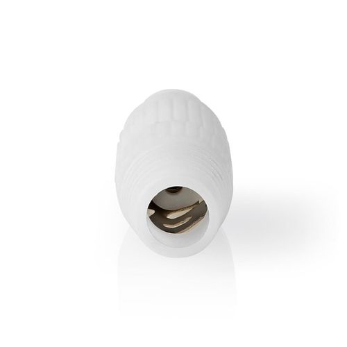 Nedis Raccord de Câble pour Câbles Coaxiaux Blanc