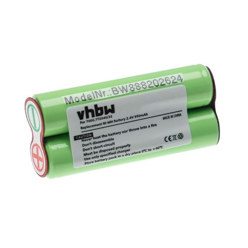 vhbw Batterie remplacement pour Philips TT2040/32 pour rasoir tondeuse électrique (950mAh, 2,4V, NiMH)