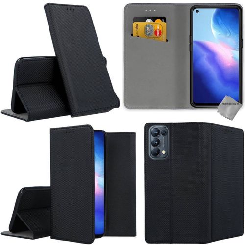 Housse Etui Coque Pochette Portefeuille Pour Oppo Find X3 Lite + Film Ecran - Noir Magnet