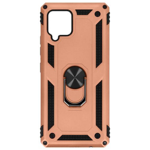 Coque Samsung Galaxy A42 5g Antichoc Bi-Matière Bague Support Vidéo Rose Gold