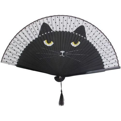 Envoie De France Éventail Soie Pliant Ventilateur Bambou Chat Danser Le Mur De Bureau Cosplay Déguisement Mariage Fête Maison Décoration Bricolage