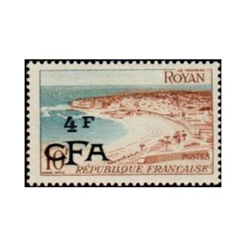 Royan La Plage Surchargé C F A (La Réunion) Année 1953 N° 312 Yvert Et Tellier Luxe