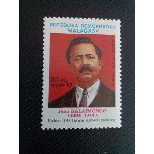 Timbre Madagascar Yt 720 Jean Ralaimongo 1984 ( 0040505 )