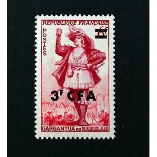 Théâtre : Gargantua Surchargé C F A (La Réunion) Année 1953 N° 311 Yvert Et Tellier Luxe