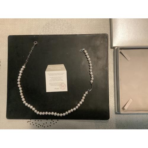 Collier En Perles De Culture, Longueur 42 Cm