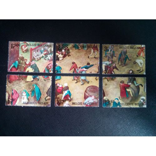 Timbre Belgique Yt 1437 A 1442 Séries: Peinture De Pieter Brueghel 1967 ( 0050505 )