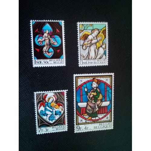 Timbre Belgique Yt 1519 A 1522 Séries: Vitraux 1969 ( 0050505 )