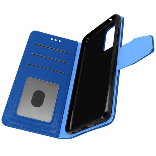Housse Samsung Galaxy A52 Et A52s Étui Folio Portefeuille Fonction Support Bleu