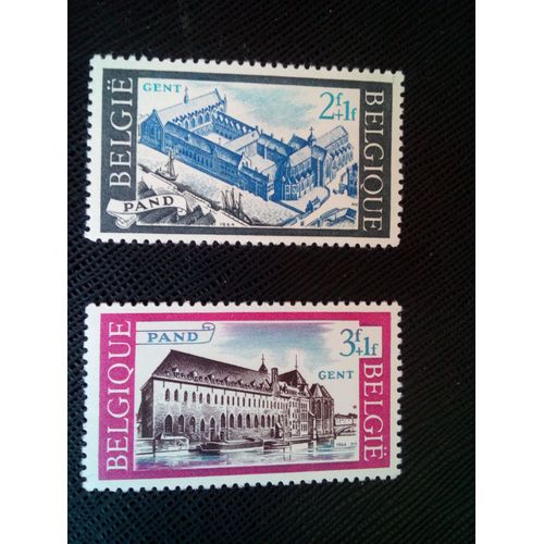 Timbre Belgique Yt 1304 - 1305 Séries: Restauration Monastère Gent 1964 ( 0050505 )