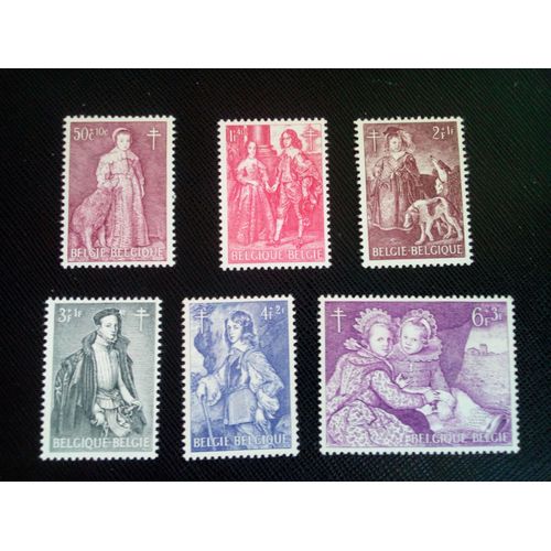 Timbre Belgique Yt 1307 A 1312 Séries: Tableaux 1964 ( 0050505 )