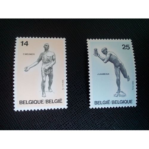 Timbre Belgique Yt 2400 - 2401 Séries: Sculptures 19e Siècle 1991 ( 0050505 )