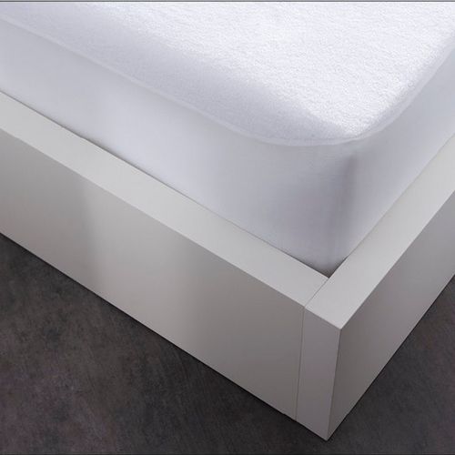 Protège Matelas Imperméable Été/Hiver 100% Coton Blanc 90 X 190 Cm
