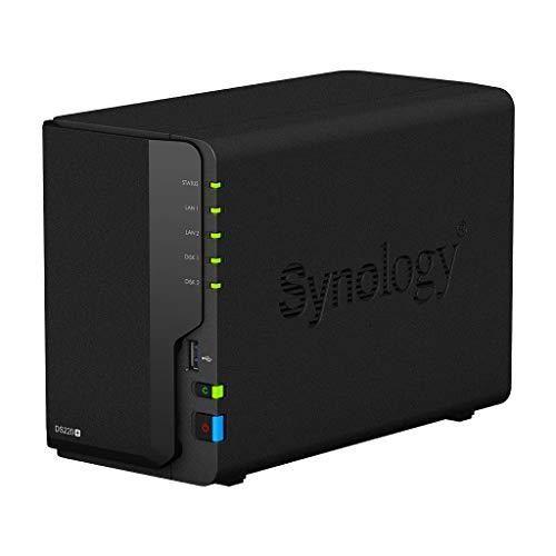 Synology Serveur NAS DS220+ 8To NAS 2 Baies avec 2 x Disques Durs Toshiba N300 de 4To