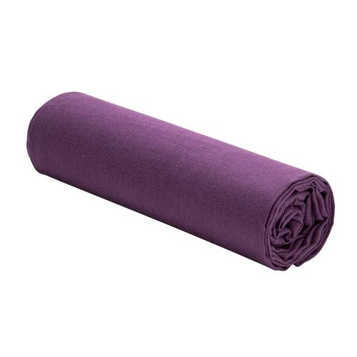 Drap Housse 100% Lin Lavé 200x200 Cm Violet