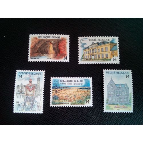 Timbre Belgique Yt 2410 A 2414 Séries: Tourisme 1991 ( 0050505 )