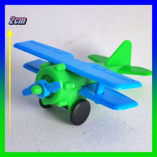 Style Kinder - Série Les Avions Anciens - Biplan Vert Et Bleu - Maraja