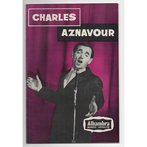 Programme Charles Aznavour À L'alhambra En 1961