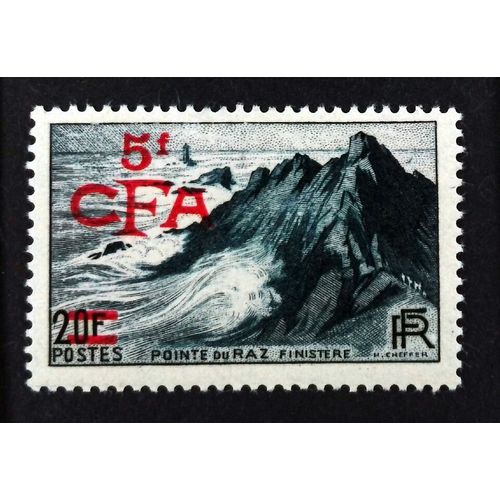 Pointe Du Raz Surchargé C F A (Réunion) Année 1949 N° 297 Yvert Et Tellier Luxe