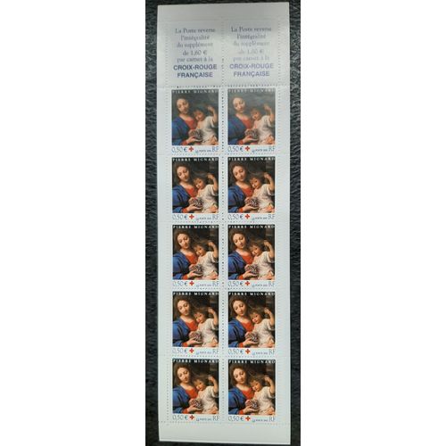 Carnet De 10 Timbres "Croix Rouge 2003" La Vierge À La Grappe