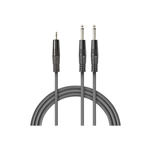 Nedis OnStage series - Câble audio - jack mono mâle pour mini-phone stereo 3.5 mm mâle - 3 m - gris foncé