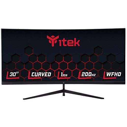 iTek Ecran GGC 30" Curved R1800, WFHD 2560x1080 UltraWide, VA, 200Hz, 21:9, 1ms MPRT, 3xHDMI, DP, Audio, HDR Ready, Adapt Sync
