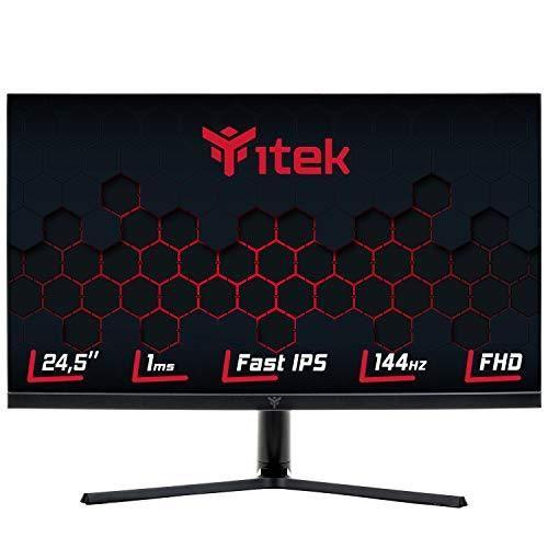 iTek Ecran GGF Gaming 24,5" Flat 1920 x 1080, Fast IPS, 144 Hz, 16:9, 1ms G2G, Has, 2xHDMI, DP, USB, Speaker, HDR, Adaptive Sync