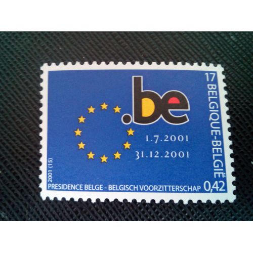 Timbre Belgique Yt 3008 Président Du Parlement Européen 2001 ( 0050505 )