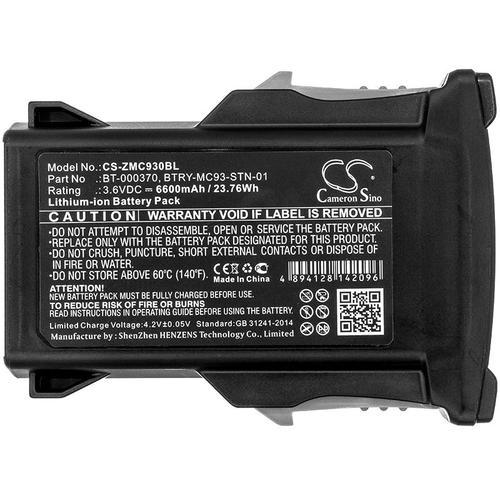 Batterie Li-ion 6600mAh type BT-000370 BTRY-MC93-STN-01 Pour Zebra MC93 MC9300