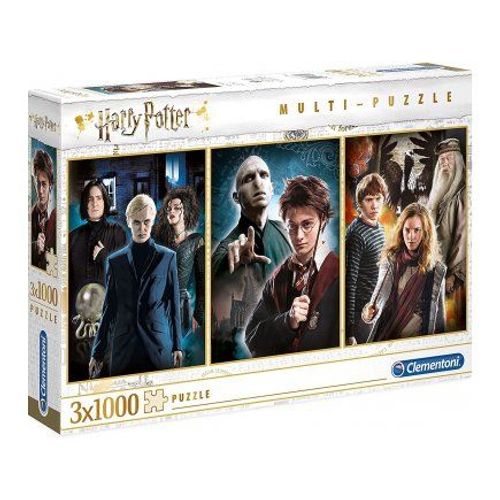 Coffret 3 Puzzles : Harry Potter 3 X 1000 Pieces - Collection Film Fantastique - Adulte