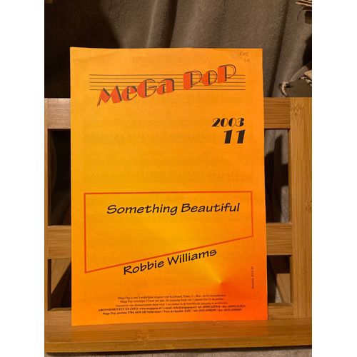 Robbie Williams Something Beautiful Partition Piano Accords Mega Pop 2003 11