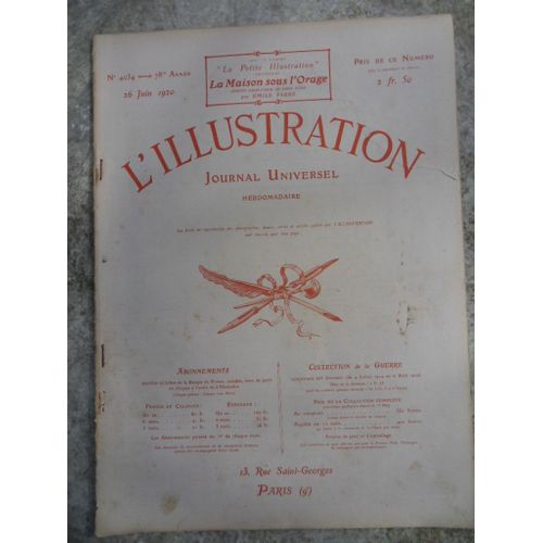 Illustration (L') N° 4034 Du 26/06/1920