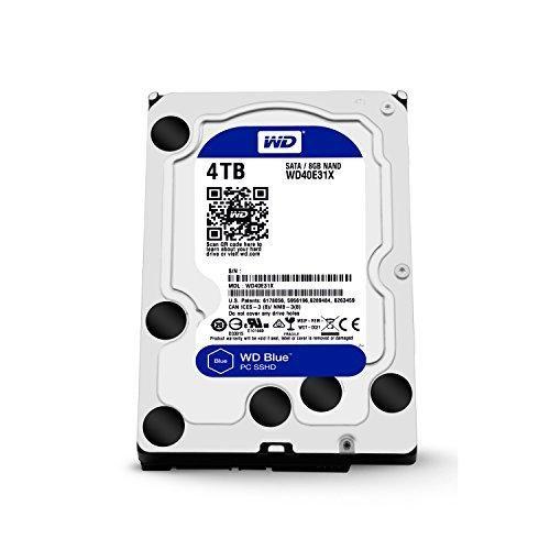 Western Digital Disque dur interne Blue WD40E31X00HY4A0 Disque dur interne  hybride 4 To 3,5 Capacité de cache 8 Go SSD