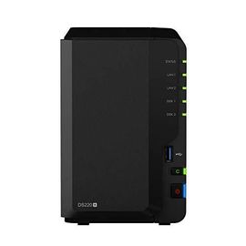 Synology Serveur NAS DS220+ Serveur de Stockage 2 Baies 4 to avec 2 x 2 to Rouge WD20EFAX