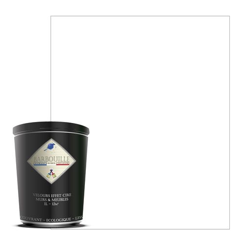 Peinture lessivable acrylique velours  murs et plafonds - 1 ltr Blanc - Titanium