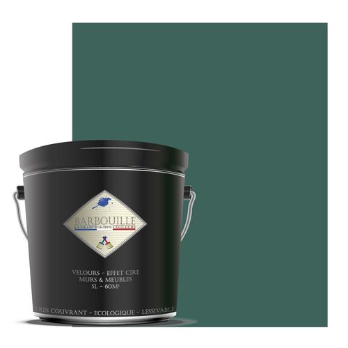 Peinture lessivable acrylique velours  murs et plafonds - 5 ltr Bleu - Pétrole