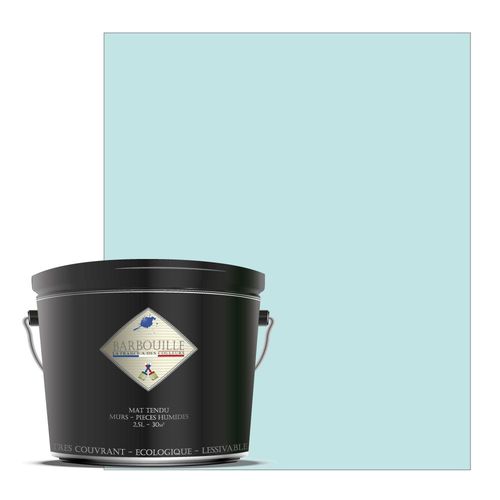 Peinture lessivable acrylique mat  murs et plafonds - 2,5 ltr Bleu - Ecoute mon lapin !