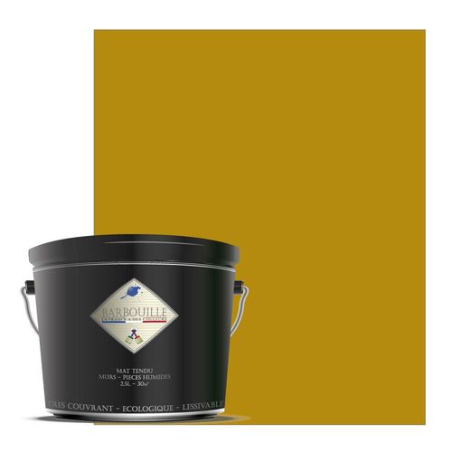 Peinture lessivable acrylique mat  murs et plafonds - 2,5 ltr Jaune - Caravanes