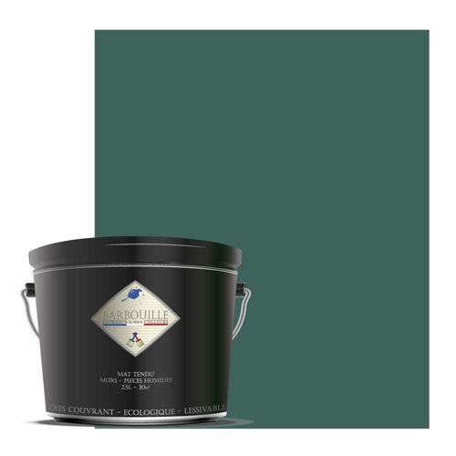 Peinture lessivable acrylique mat  murs et plafonds - 2,5 ltr Bleu - Pétrole