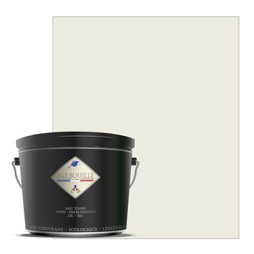 Peinture lessivable acrylique mat  murs et plafonds - 2,5 ltr BLANC - Ndovu