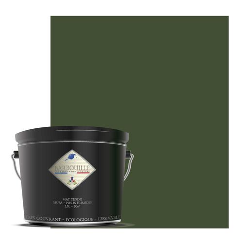 Peinture lessivable acrylique mat  murs et plafonds - 2,5 ltr Vert - Crocodile