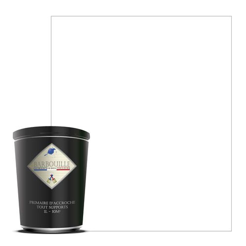 Sous-couche d'accroche acrylique avec une forte adherance pour tout support difficile : Carrelages, Alu, PVC etc  1 ltr Blanc - Titanium