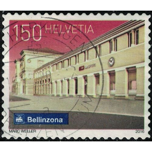 Suisse 2016 Oblitéré Used Railway Station Bellinzona Gare De Bellinzone Su
